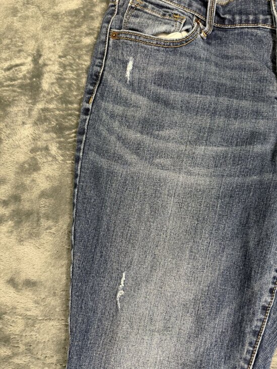 Old Navy Womens Curvy Skinny Jeans Size 12 Blue Distressed Denim - Picture 4 of 12